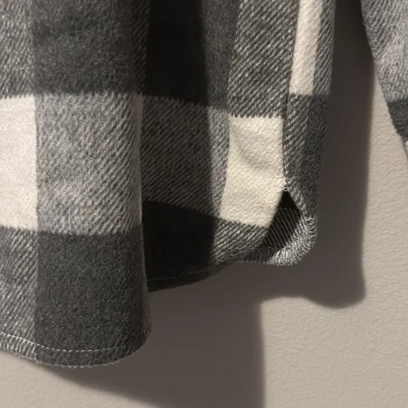 BB DAKOTA Buffalo Plaid Jacket Womens Sm Oversized Buttons Pockets Soft EUC - Picture 8 of 9